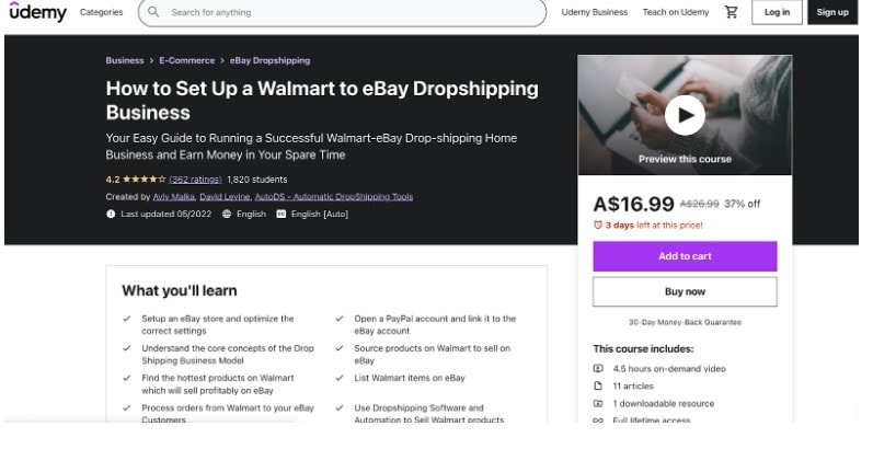 How to Set Up a Walmart to eBay Dropshipping Business Course