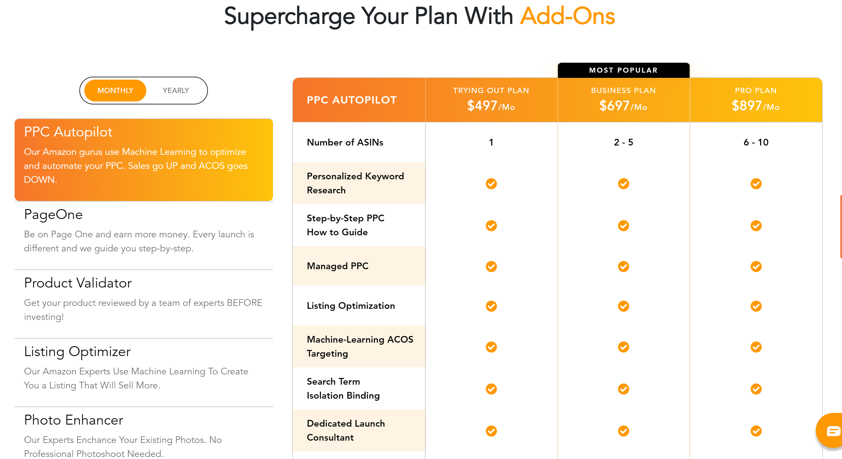 Zonbase pricing plans features